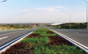 2011年承建的大陸新區(qū)市政東片區(qū)新村１、4路北段道路工程